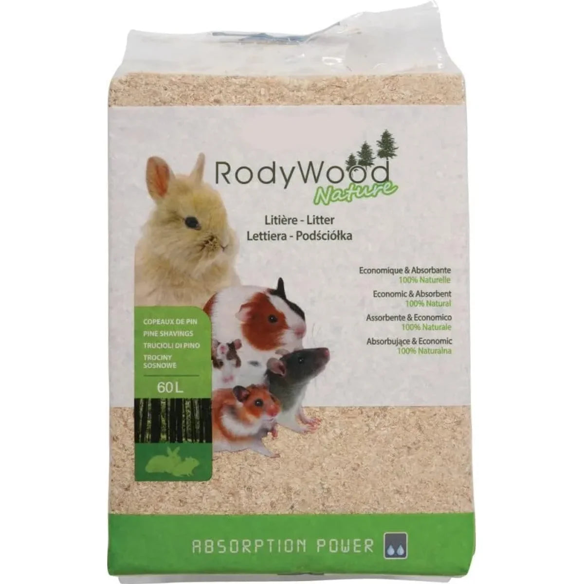 ZOLUX Litière Rodywood Nature 60L