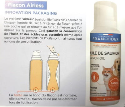 FRANCODEX Huile de Saumon Chien et Chat 200ml