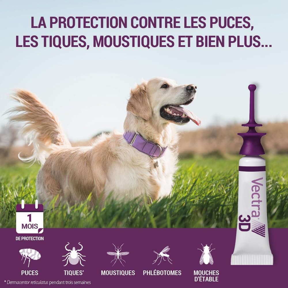 VECTRA 3D Solution Spot-on pour Chiens > 40 kg 3 pipettes