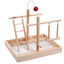 FLAMINGO Jouet Oiseau Sport Aire de jeu gymnase en bois de pin pour perruches canaris L 35x25x27 cm