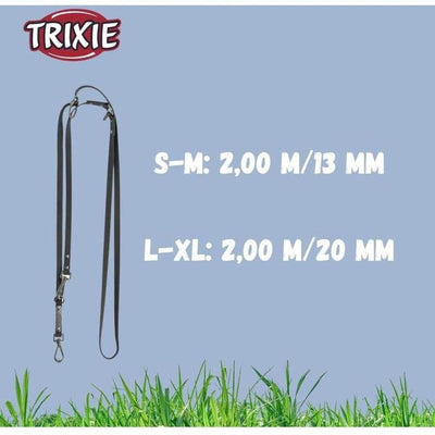 TRIXIE CityStyle laisse 3 positions en PVC S-M 2m noir