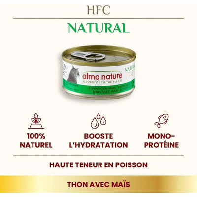 ALMO NATURE HFC Natural Thon avec Maïs 70g
