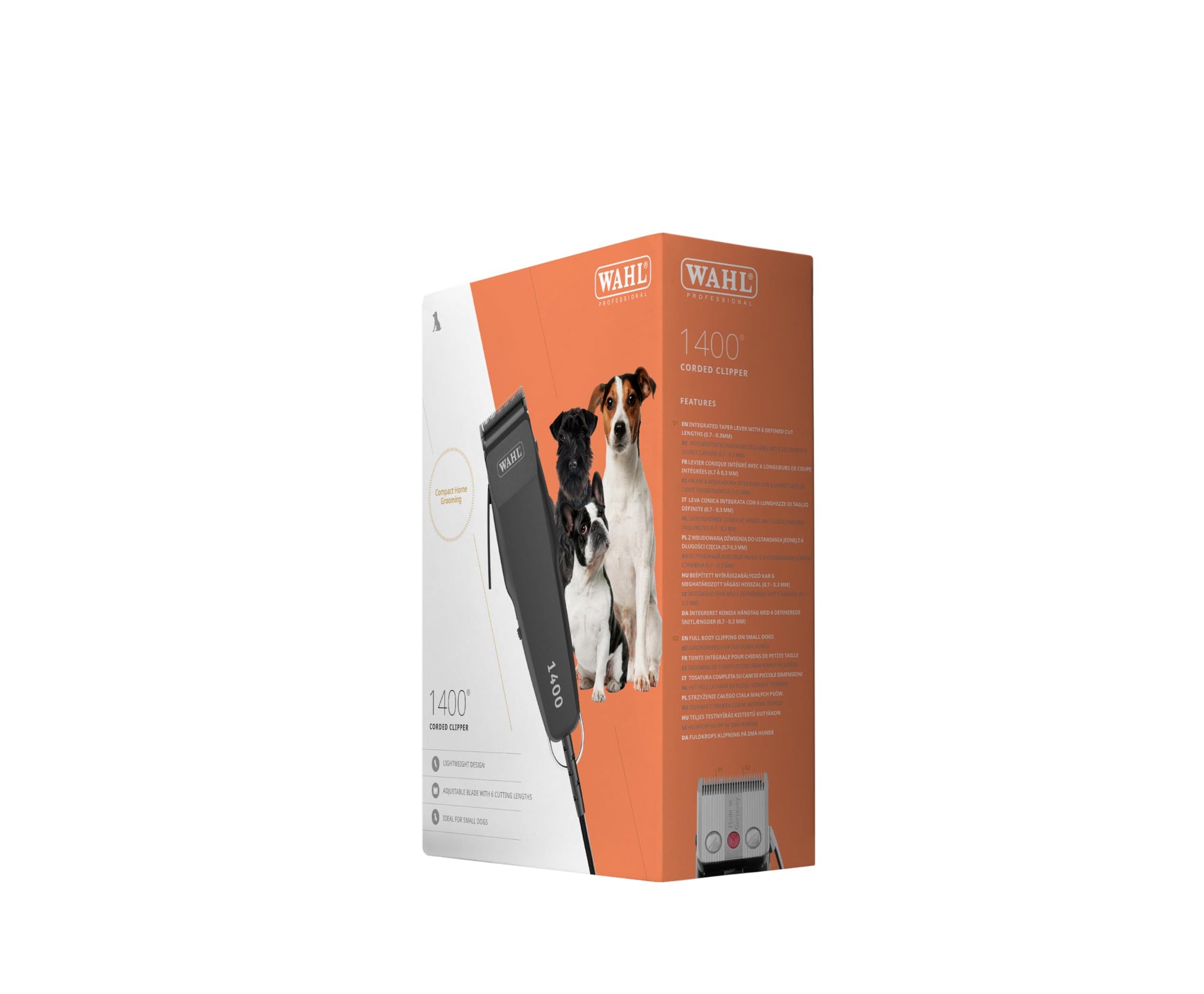 WAHL Tondeuse 1400 Filaire pour Chiens et Chats 0.7-3 mm 4 Peignes 230V