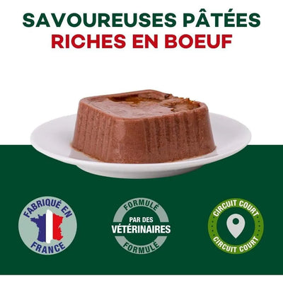 EQUILIBRE & INSTINCT Terrine pour chien adulte riche en bœuf & petit pois 9x300g