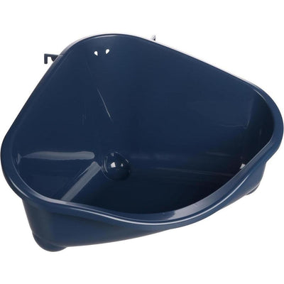 FLAMINGO Litière d'angle pour rongeurs Modèle Kapi Bleu M 35,5x24,5x18,5cm