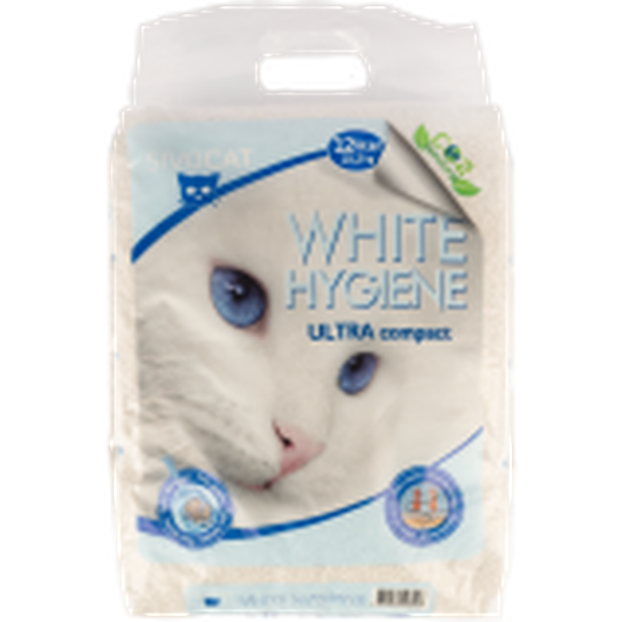 SIVOCAT White Ultra Litière pour Chat Ultra Compacte 12L Argile Naturelle Parfumée Anti-Odeurs