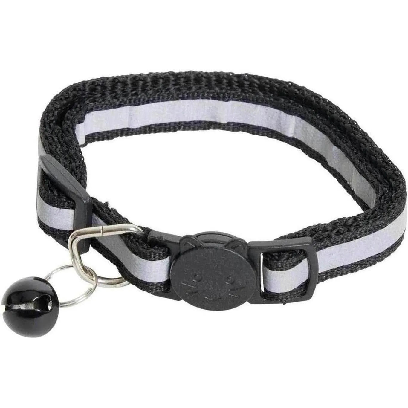 ZOOMALIN Collier Chat Safe Nylon Réfléchissant Clochette Sécurité Dégagement Rapide 17-26cm Couleur Vive