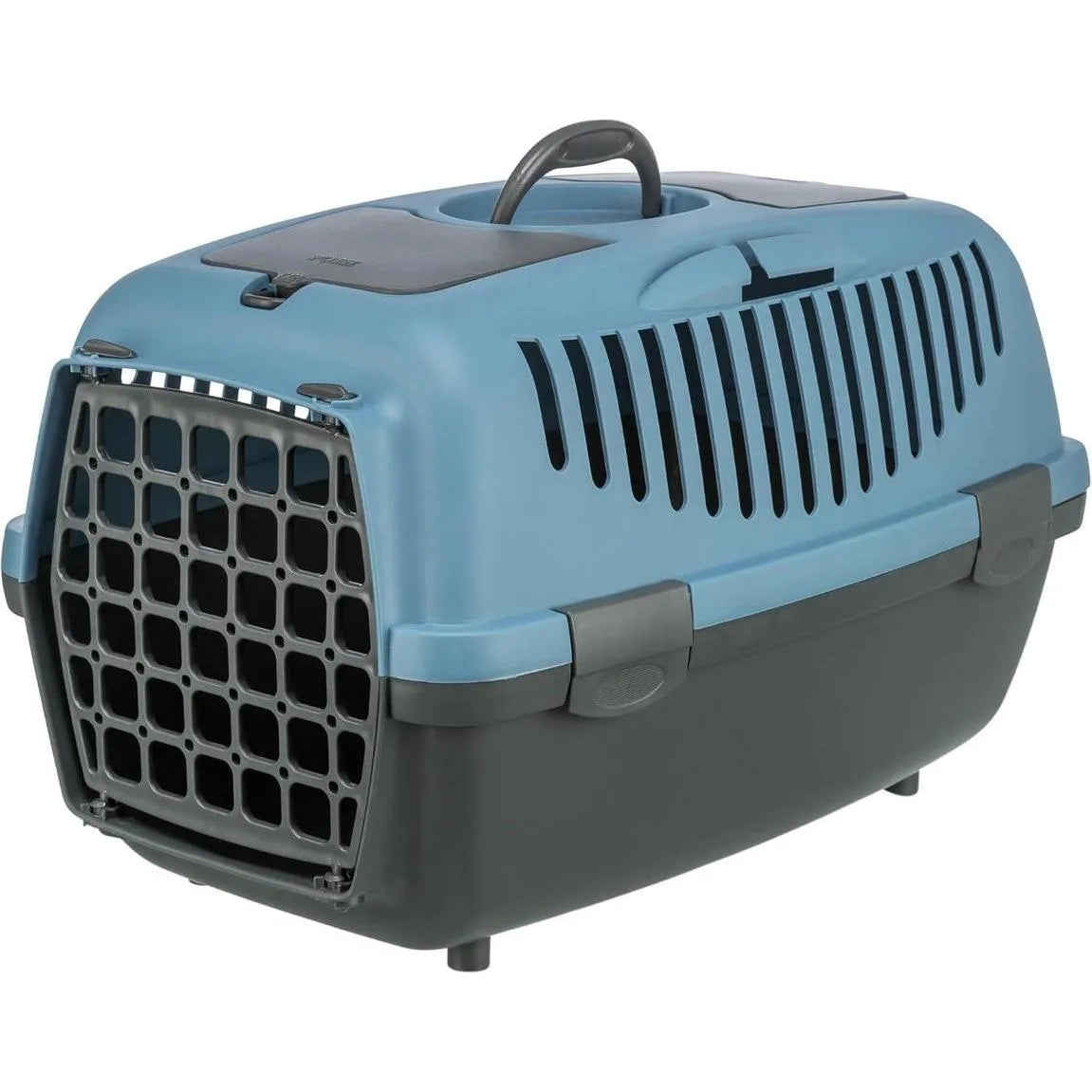TRIXIE Box de transport Capri 2 XS–S 37 x 34 x 55 cm Gris foncé/Bleu