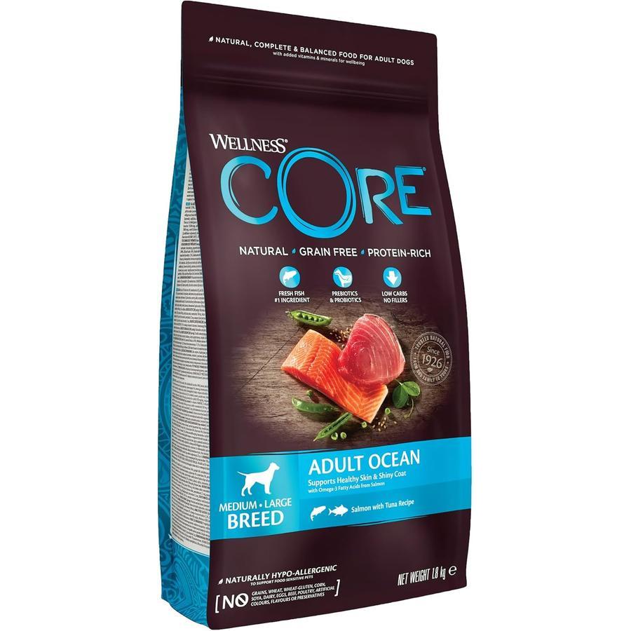 WELLNESS CORE Ocean Croquettes pour Chien Saumon Thon 1.8kg