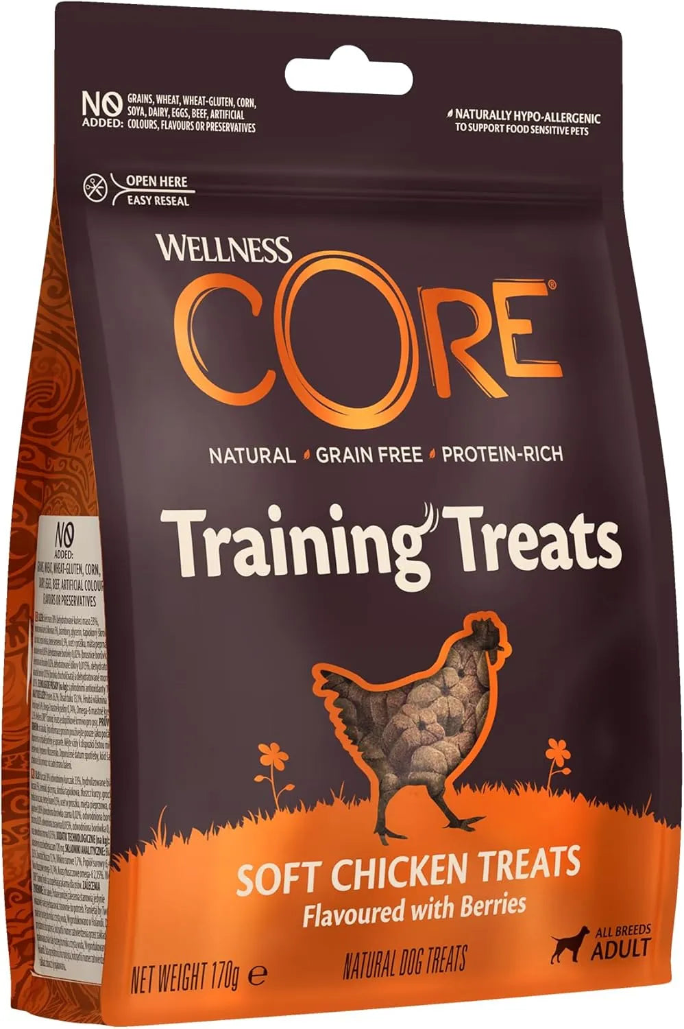 WELLNESS CORE Training Treats Poulet & Baies 170g