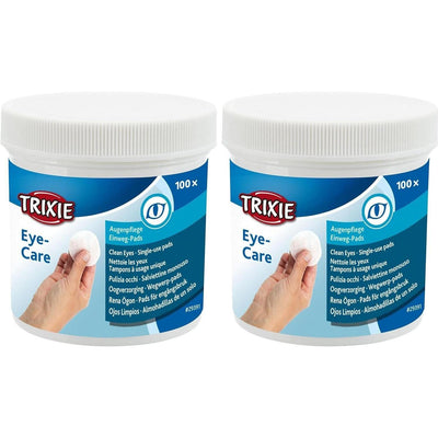 TRIXIE Lingettes jetables pour les yeux Aloe Vera Provitamine B5 100 pièces (Lot de 2)