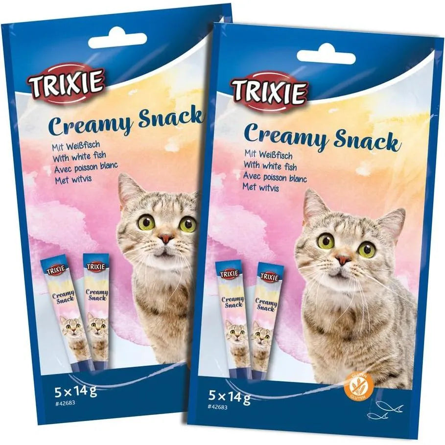 TRIXIE Creamy Snacks au poisson blanc 5 x 14g