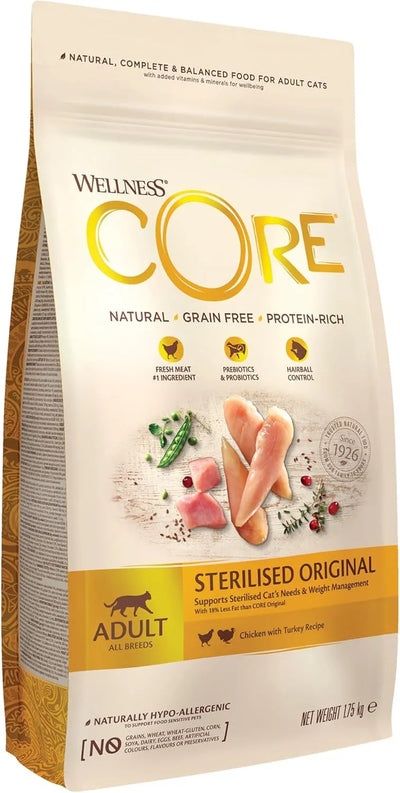 WELLNESS CORE Original Stérilisé Croquettes Chat Poulet & Dinde 1,75kg