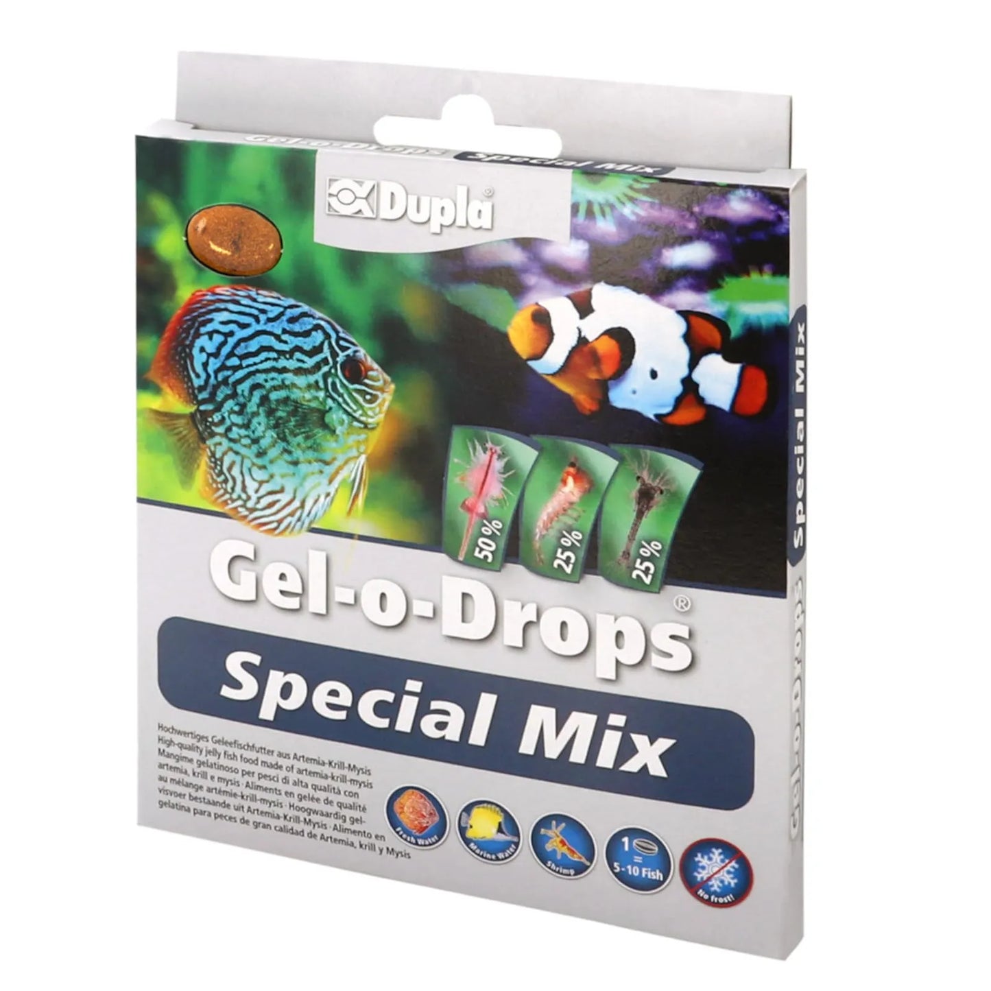 HOBBY-DOSHE AQUARISTIK Dupla Gel-o-Drops Weekend Nourriture en gel pour poissons tropicaux 12x2g