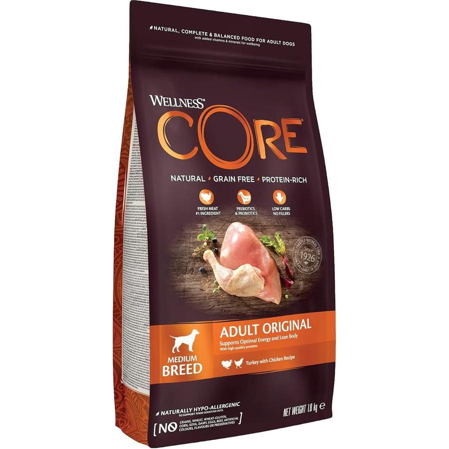 WELLNESS CORE Croquettes Chien Original Poulet Dinde 1.8kg