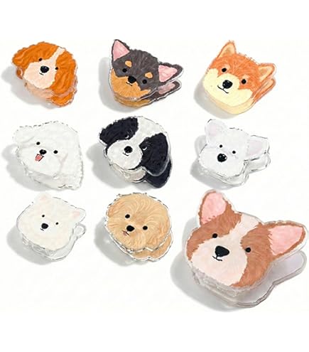 KIKKERLAND Doggie Bag Clips Set de 6 pinces à sachets chiens saucisses