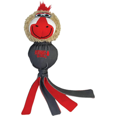 KONG Wubba Zoo Mandrill L Jouet pour Chien Taille Large Rouge