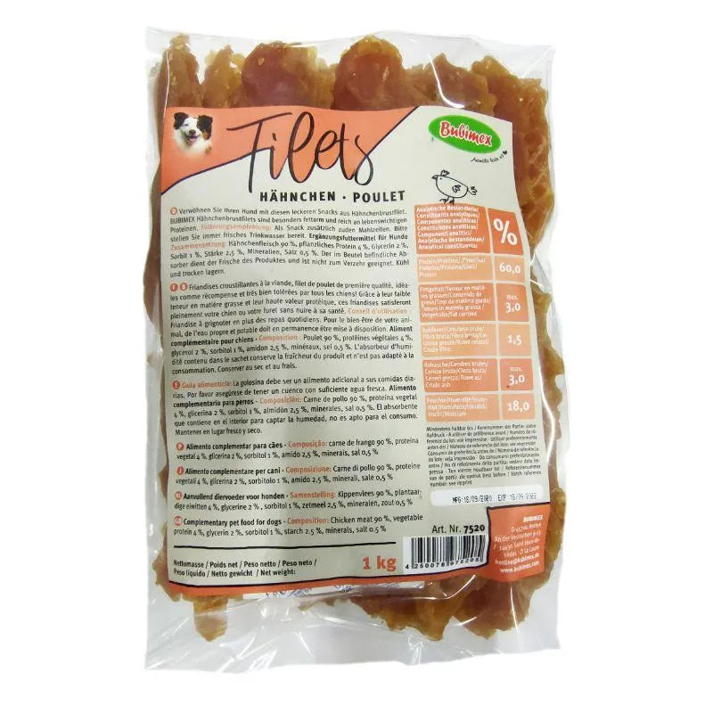 BUBI NATURE Filet de Poulet 1kg Aliment Humide Naturel pour Chat et Chien