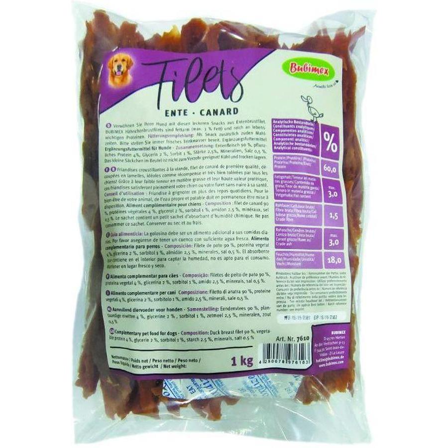 BUBI NATURE Filet de Canard Friandises Naturelles pour Chien 1kg
