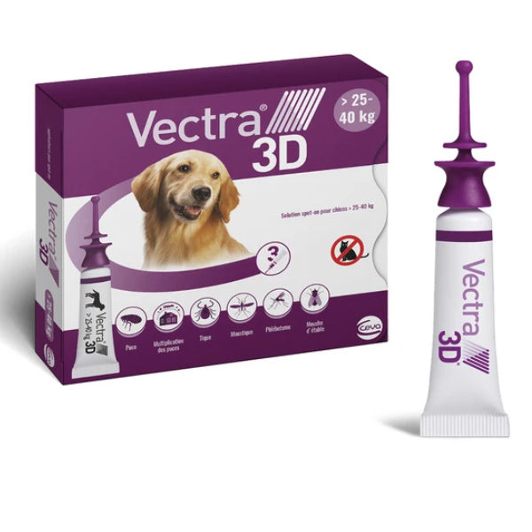 VECTRA Pipettes antiparasitaires vétérinaires pour chiens 4-10 kg 3 pipettes