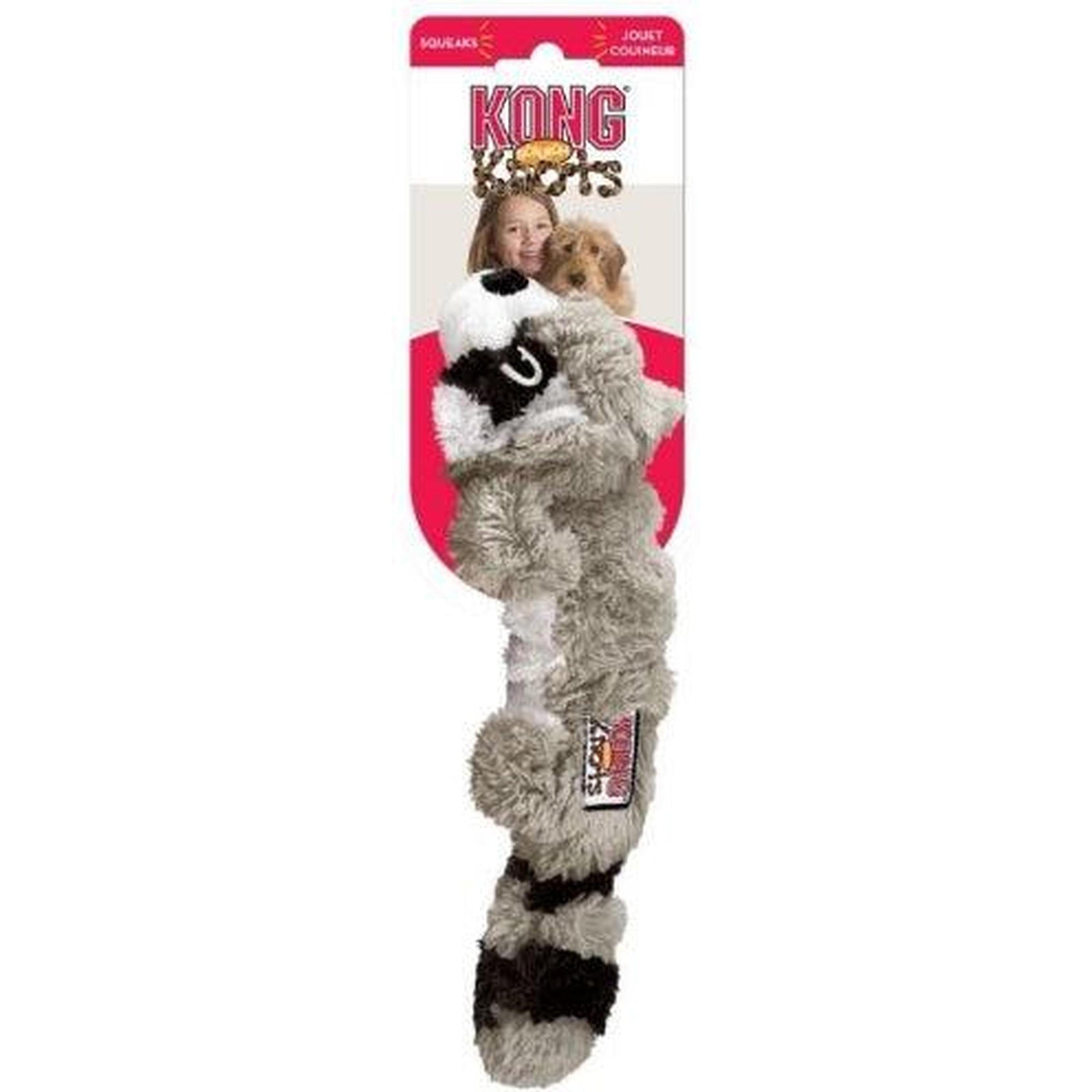 KONG Scrunch Knots Jouet Peluche Réaliste pour Chien Taille Moyenne/Grande