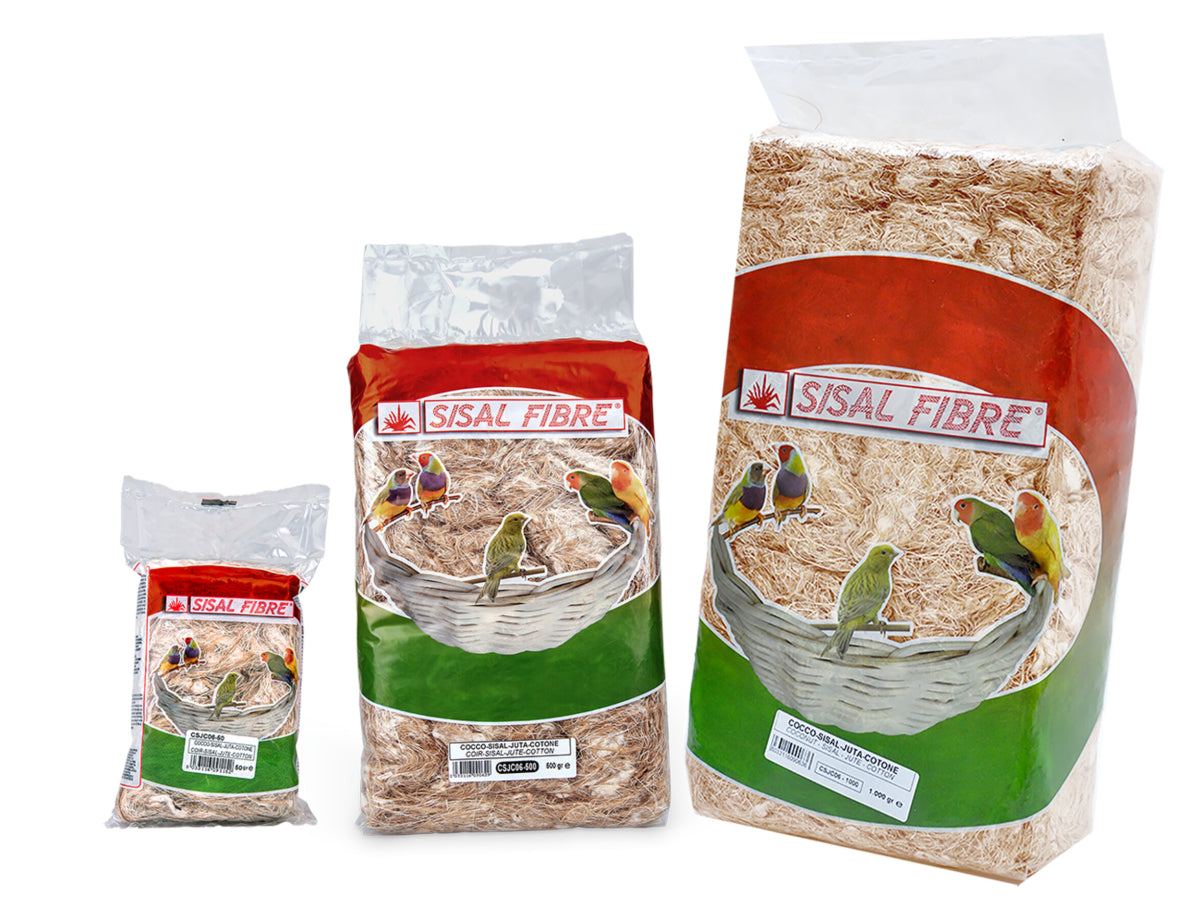 ZOOMALIN Coco Sisal Jute Coton 50g Matériel de nidification naturel pour oiseaux