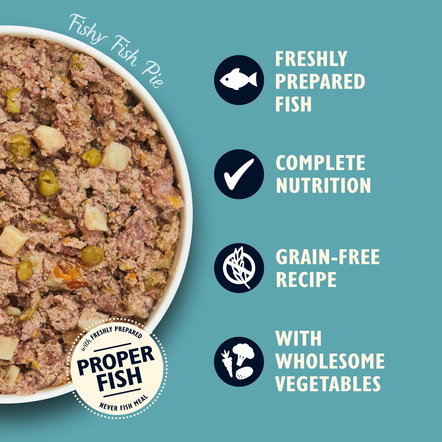 LILY'S KITCHEN Adulte Terrine Fishy Fish Pie Dinde Saumon et Pommes de Terre 400g