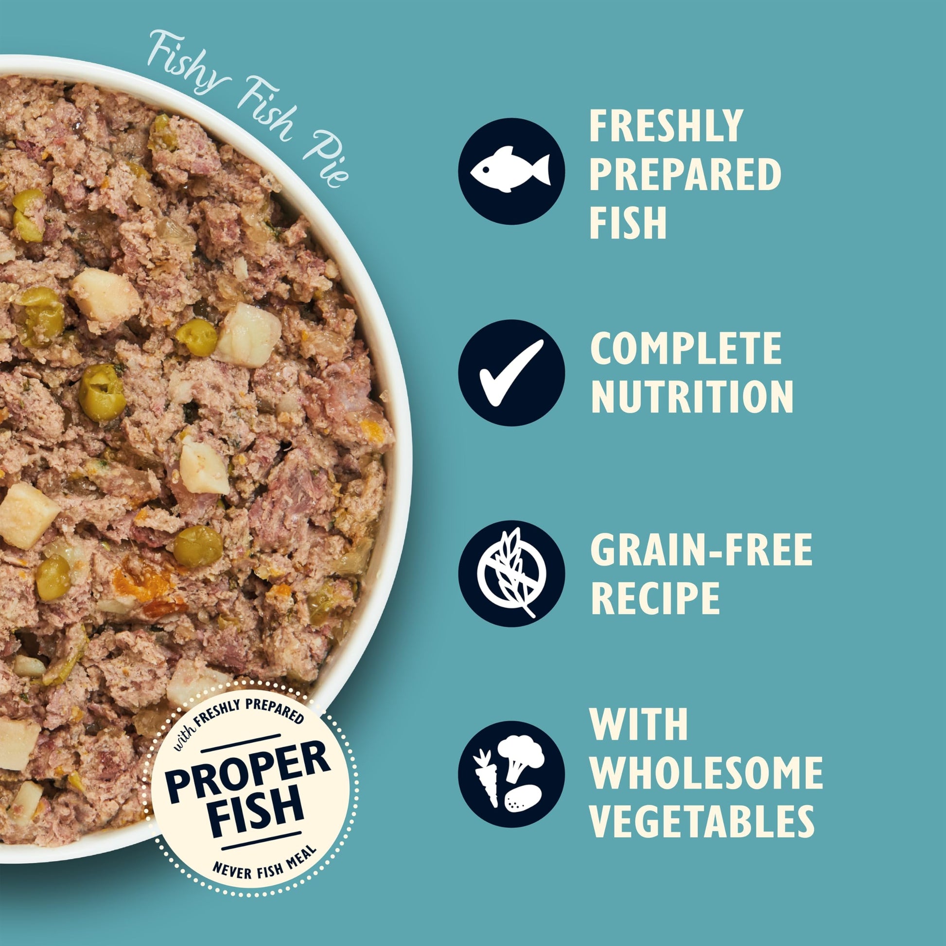 LILY'S KITCHEN Adulte Terrine Fishy Fish Pie Dinde Saumon et Pommes de Terre 400g