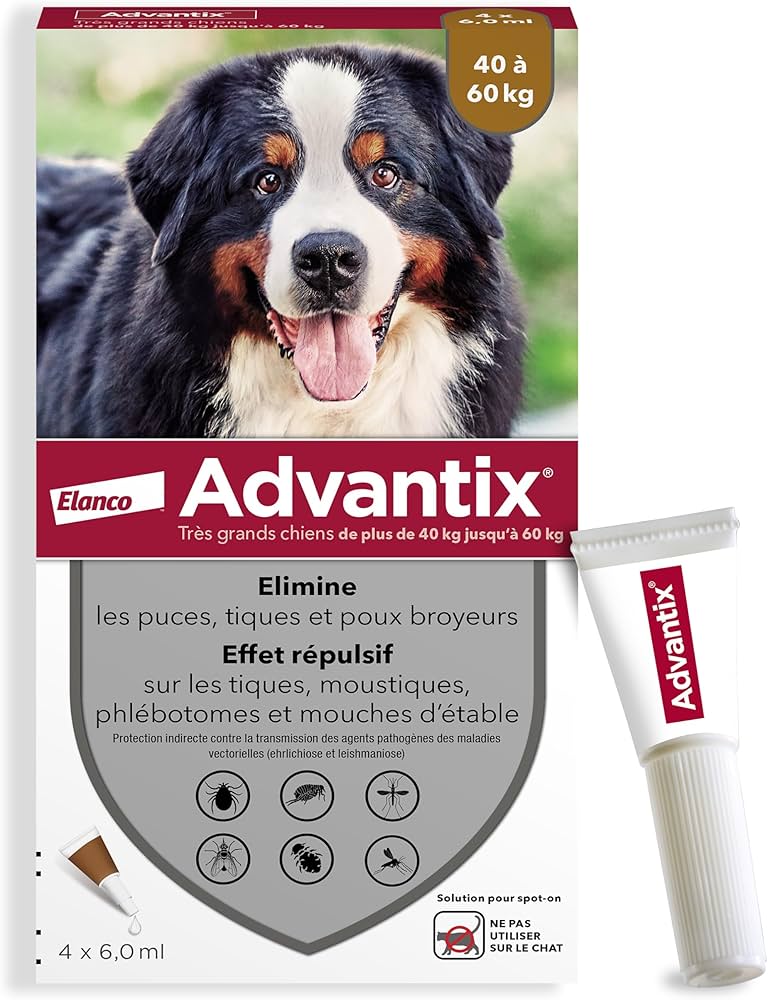 BAYER Advantix Pipettes Antiparasitaires Chien 25-40 kg 4x4ml