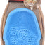 FLAMINGO Gant de Brossage Rongeur Hatna/Mandy Taupe/Bleu 25x18cm