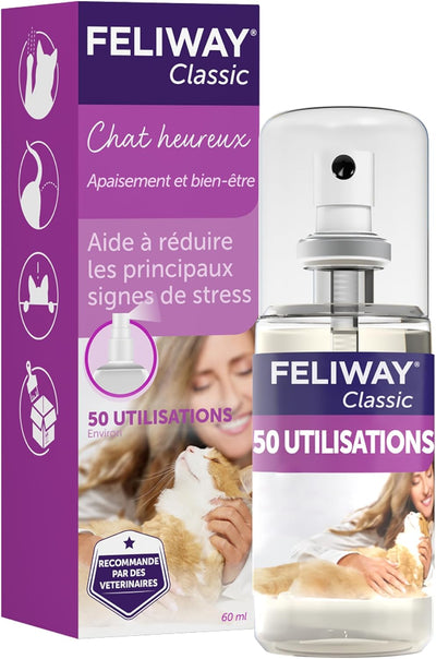 FELIWAY Classic Spray 60 ml Phéromones Apaisantes pour Chats