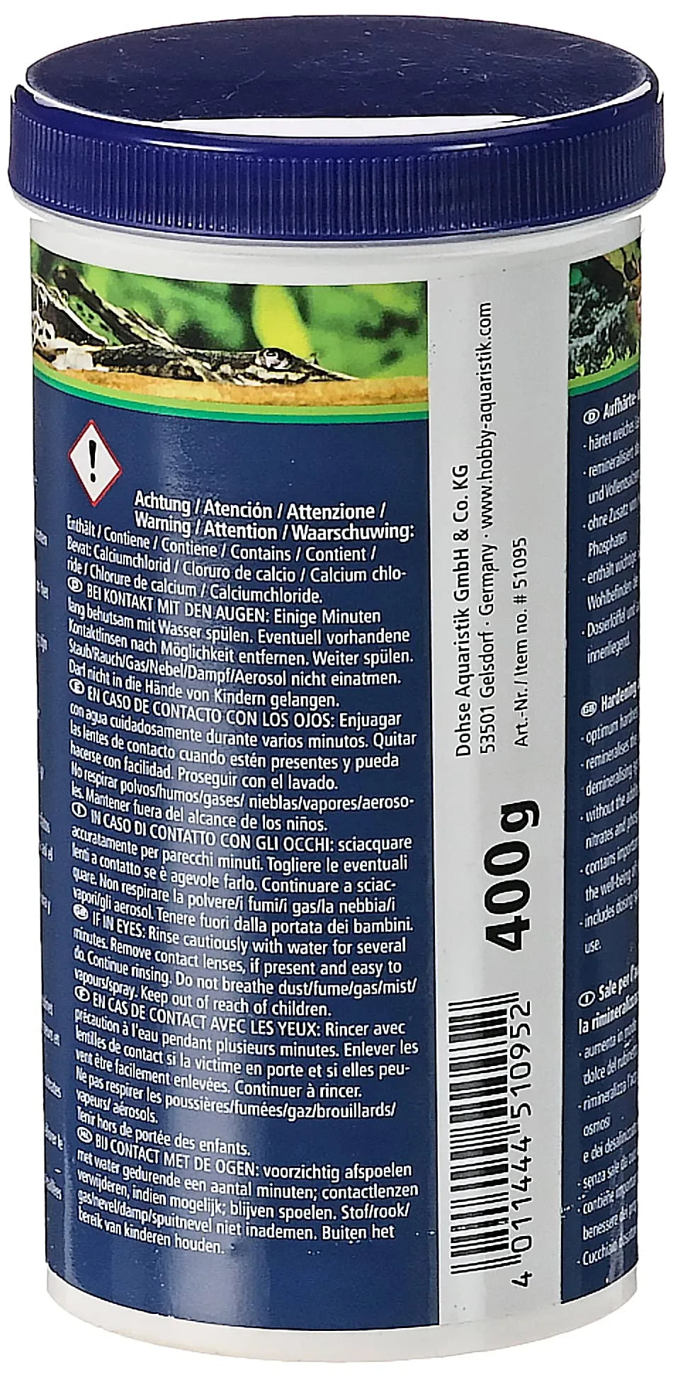 HOBBY-DOSHE AQUARISTIK Osmo Fit 400g Sel minéral pour reminéralisation et durcissement de l'eau osmosée