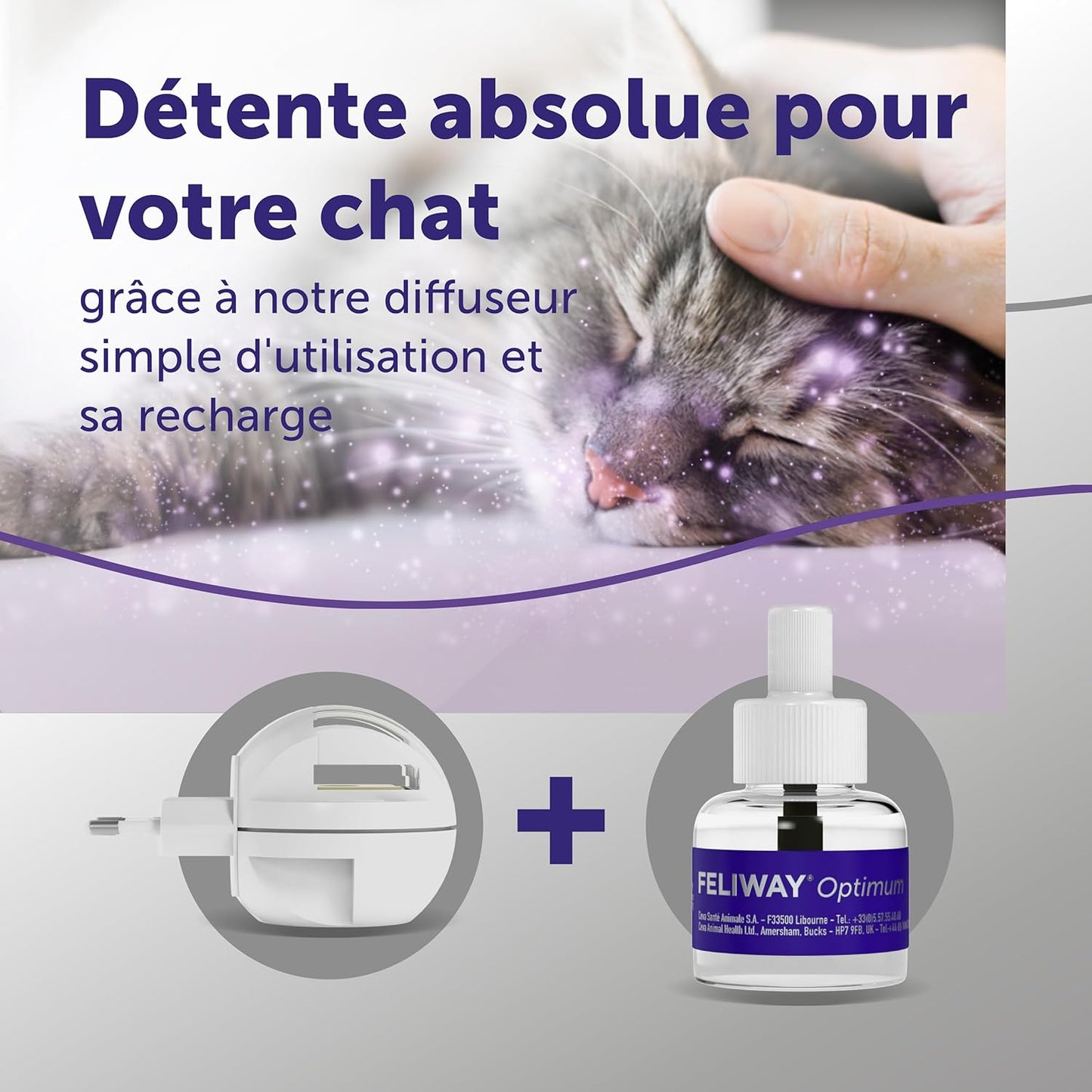 FELIWAY Optimum Diffuseur Anti-Stress pour Chat Kit Complet 30 Jours