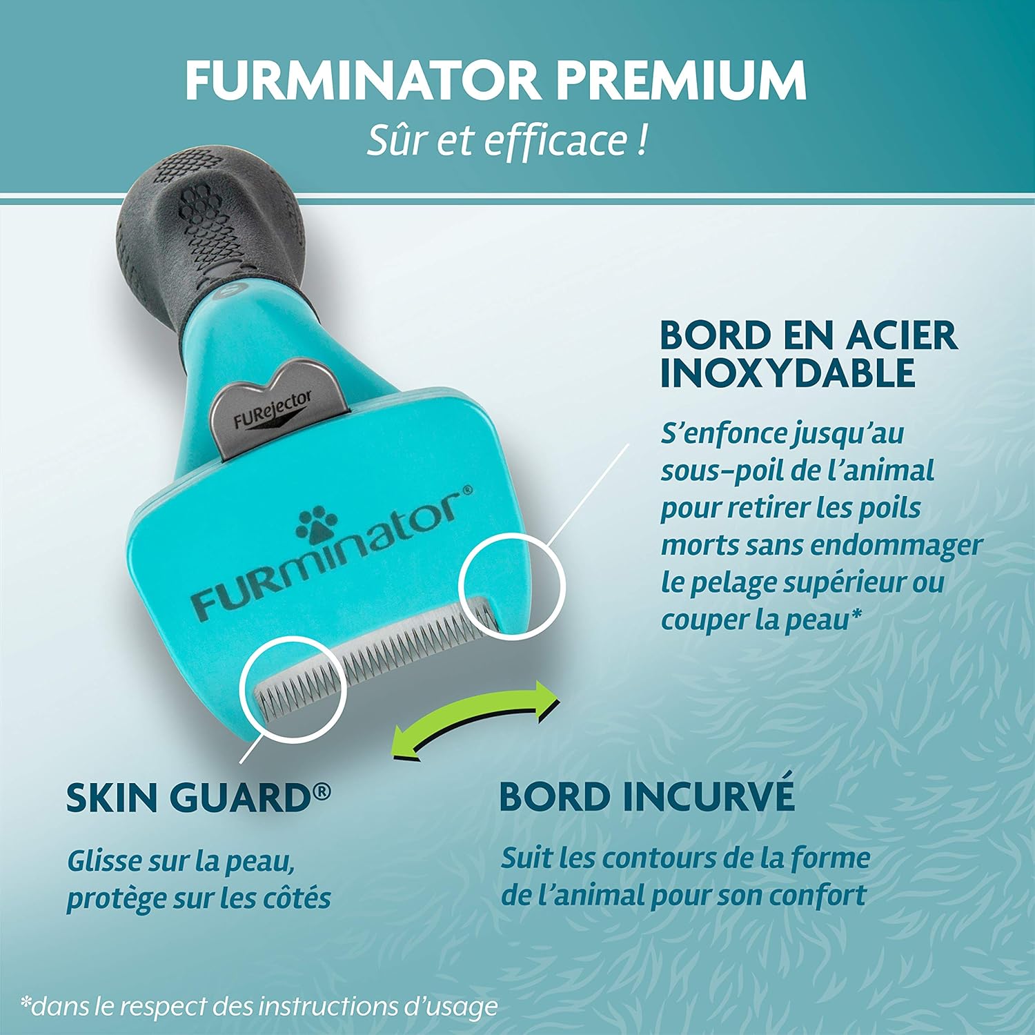 FURMINATOR Outil de Toilettage Pour Chat de Petite Taille à Poils Longs S Premium