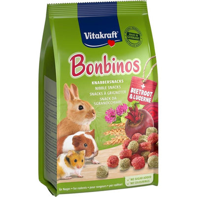 VITAKRAFT Bonbinos Friandises Betterave Rouge et Luzerne pour Rongeurs 40g