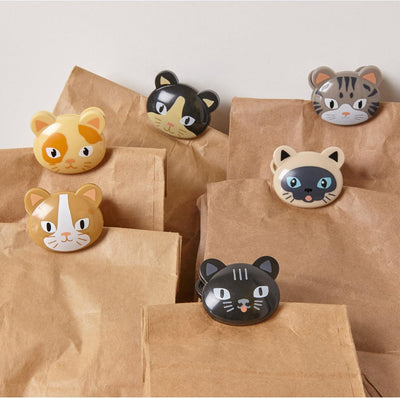 KIKKERLAND Cat Bag Clips Lot de 6 pinces pour sac à chat Marron Taille unique