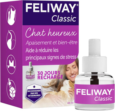 FELIWAY Classic Recharge Diffuseur de Phéromones Apaisantes Chat 48ml