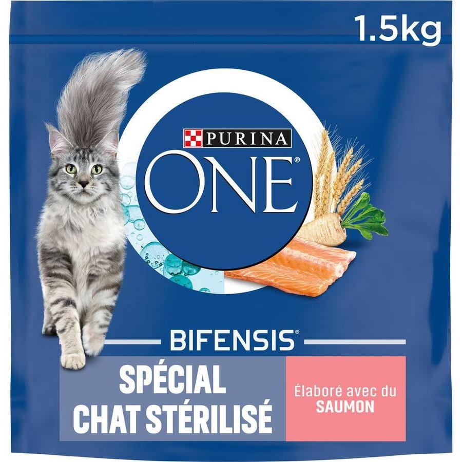 PURINA ONE Bifensis Spécial Chat Stérilisé Saumon et Blé 3kg