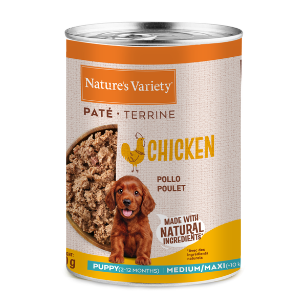 NATURE’S VARIETY Terrine chiot medium/maxi, poulet 400 g