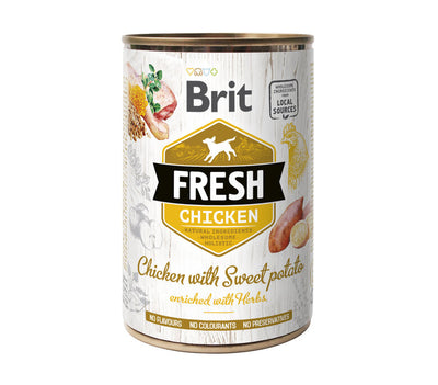 BRIT Adult Poulet & Patate Douce Pâtée pour Chiens Adultes 400g