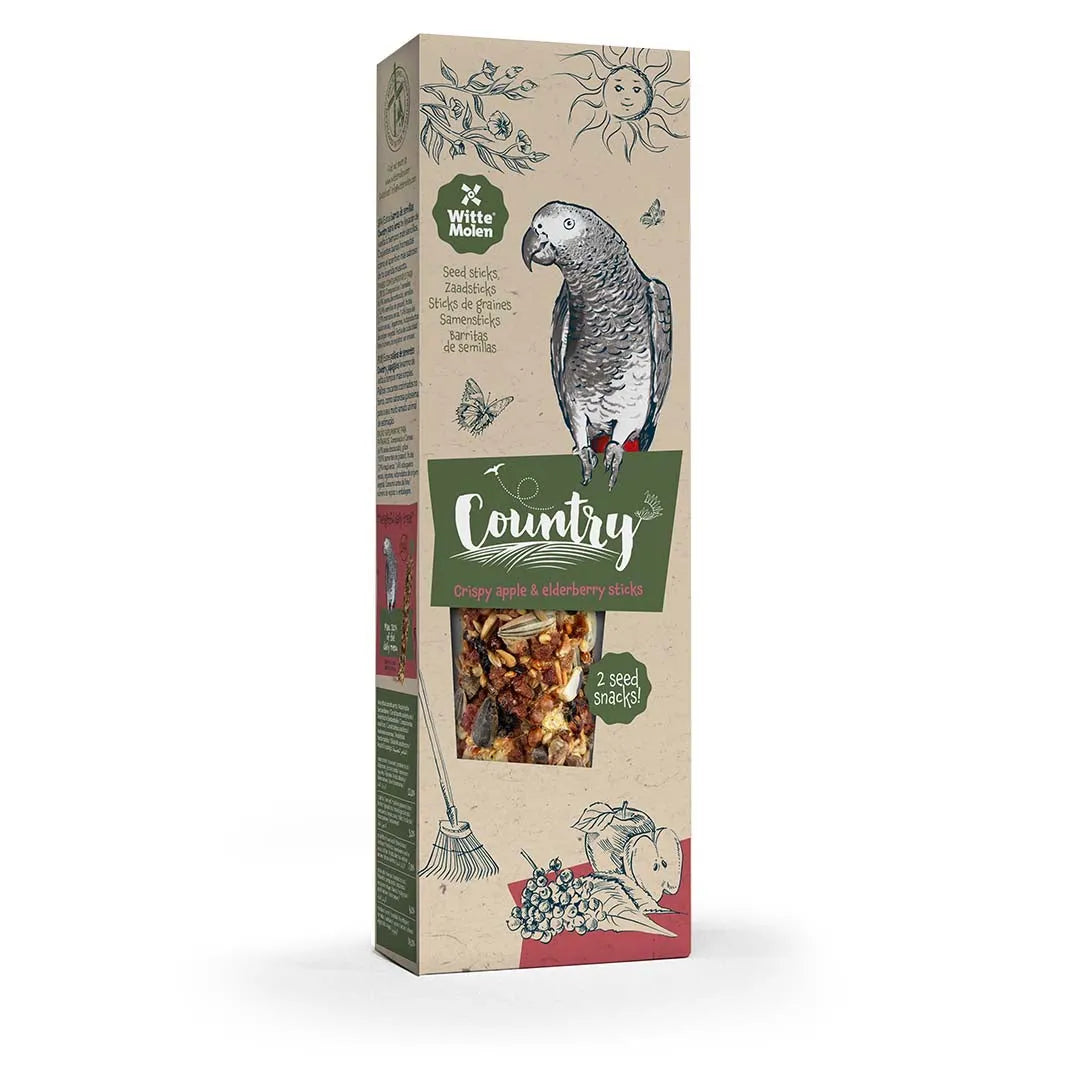 COUNTRY Sticks Perroquet Pomme & Sureau 2x70g