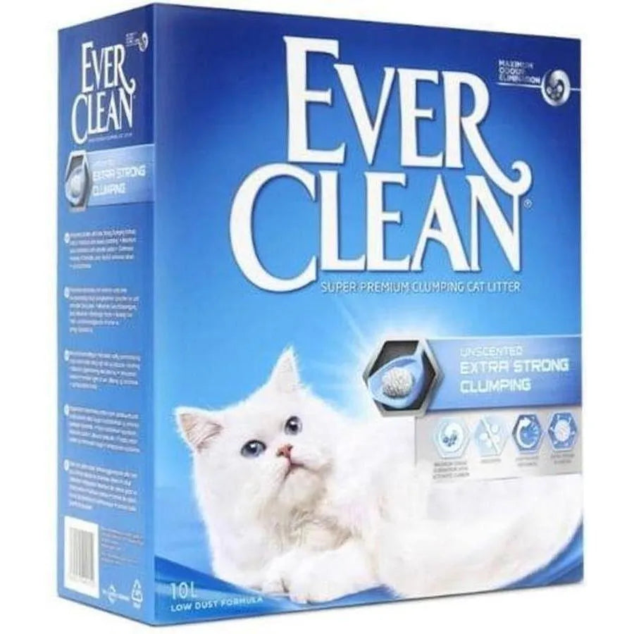 EVERCLEAN Litière pour Chat Extra Agglomérante Sans Parfum 10L