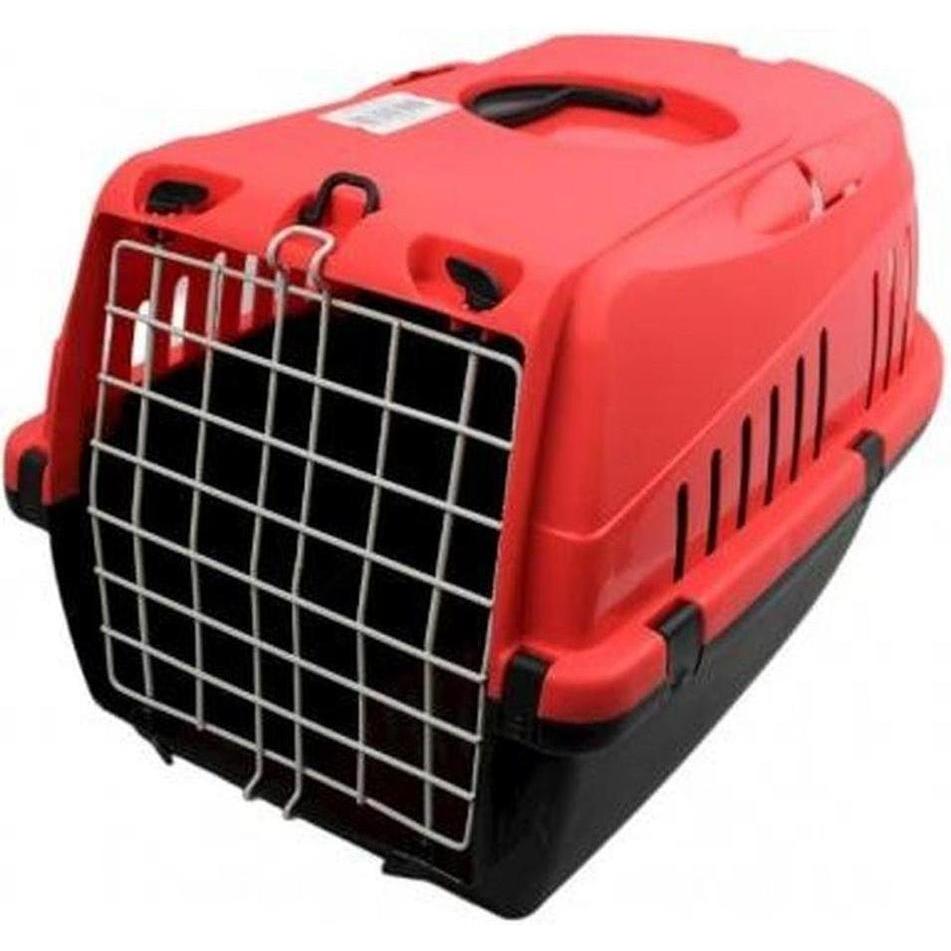 MON AMI LUKI Valise de Transport Basique Plastique Gris pour Chien et Chat 52x35x30cm
