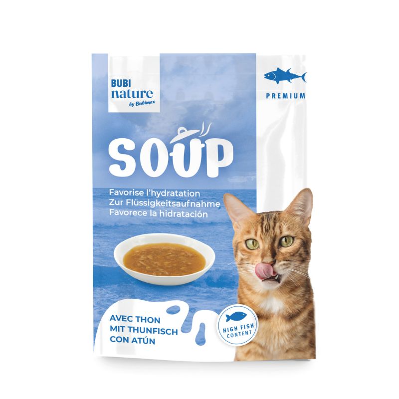 BUBI NATURE Soupe au Thon 50g - Complément Hydratant pour Chat