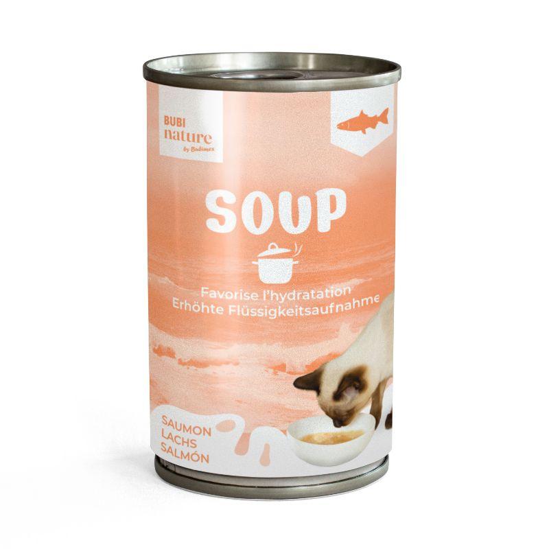 BUBI NATURE Soupe au Saumon 135g - Complément Hydratant pour Chat