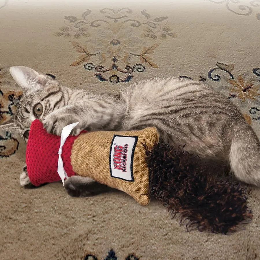 KONG Kickeroo Cuddler Jouet pour Chat avec Herbe à Chat Nord-Américaine
