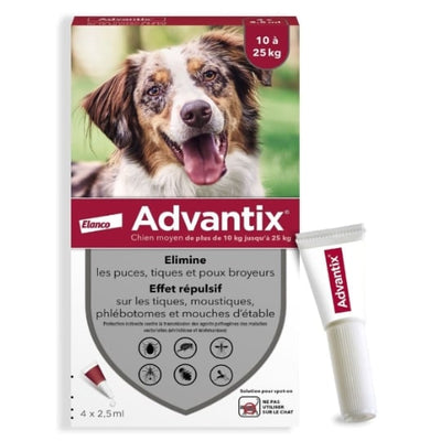 BAYER Advantix Pipettes Antiparasitaires Chien 25-40 kg 4x4ml