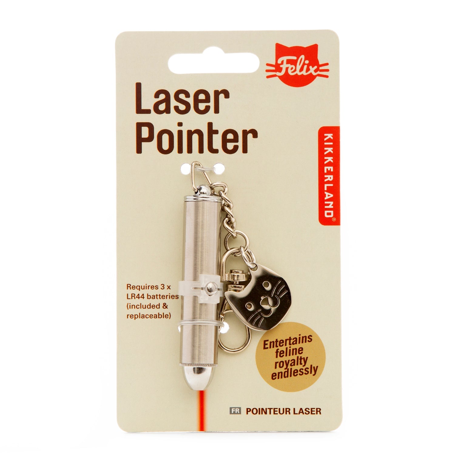 KIKKERLAND Kiko Rechargeable Pounce&Play Laser pour Chats 3 Modes 5 Formes Rechargeable