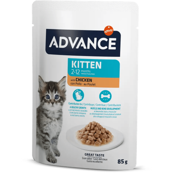 ADVANCE Chat Pochons Kitten Poulet 85g