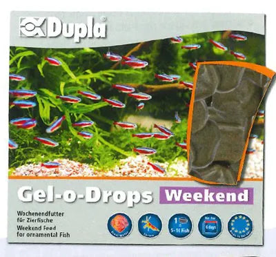 HOBBY-DOSHE AQUARISTIK Dupla Gel-o-Drops Weekend Aliment gelée spécial week-end poissons tropicaux 12x2g